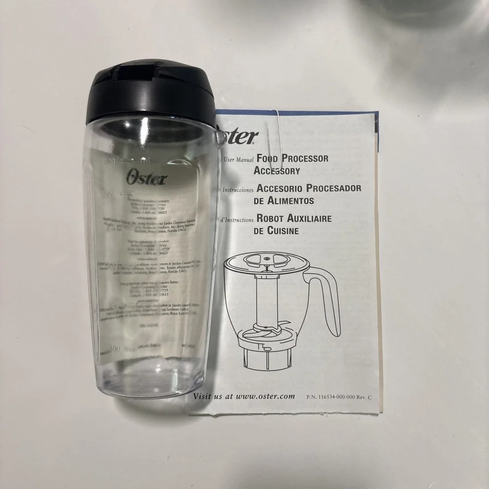 Oster 3-in-1  700W Blender Kitchen System Chrome Shaker Processor Pitcher EUC